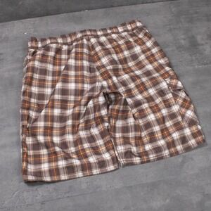 Y2K 2000's 00's Old Navy Relax Fit Brown Plaid Hunter Baggy Baord Short's